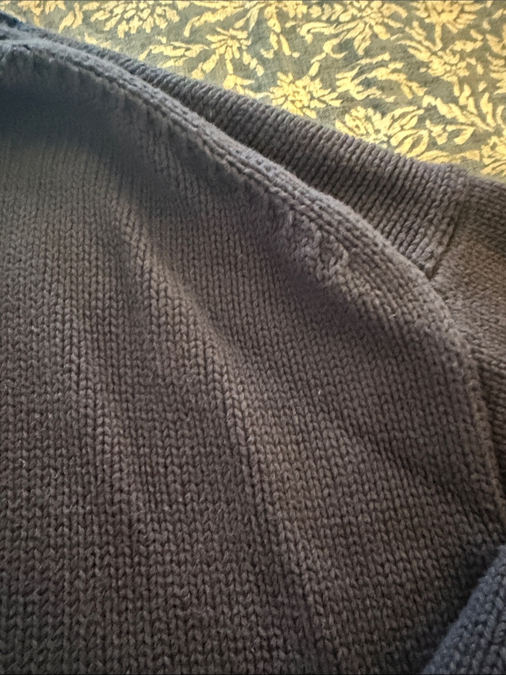 J. Crew Navy Rollneck Sweater size L - Picture 3 of 5